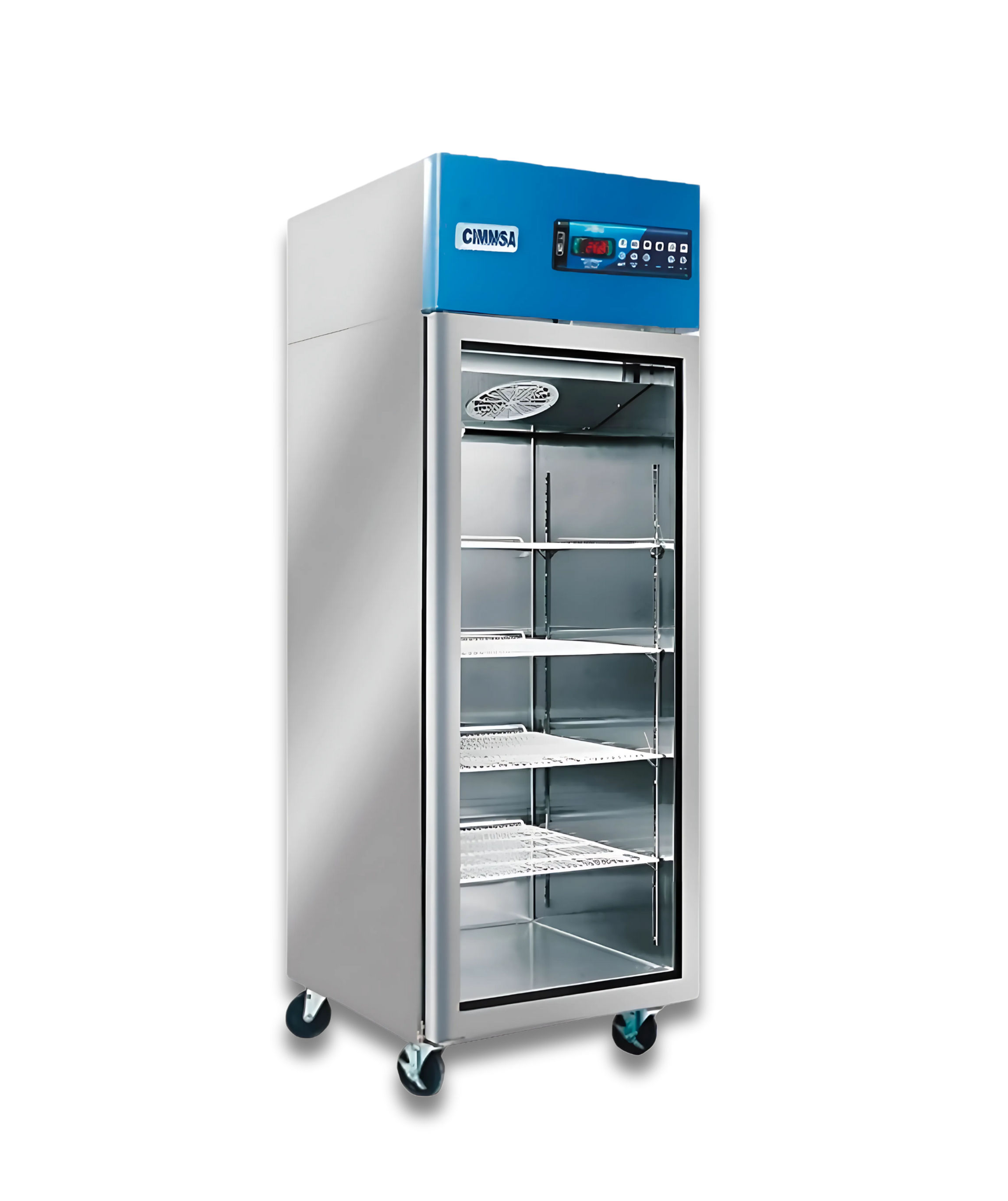 REFRIGERADORA PARA LABORATORIO CON PUERTA DE CRISTAL
