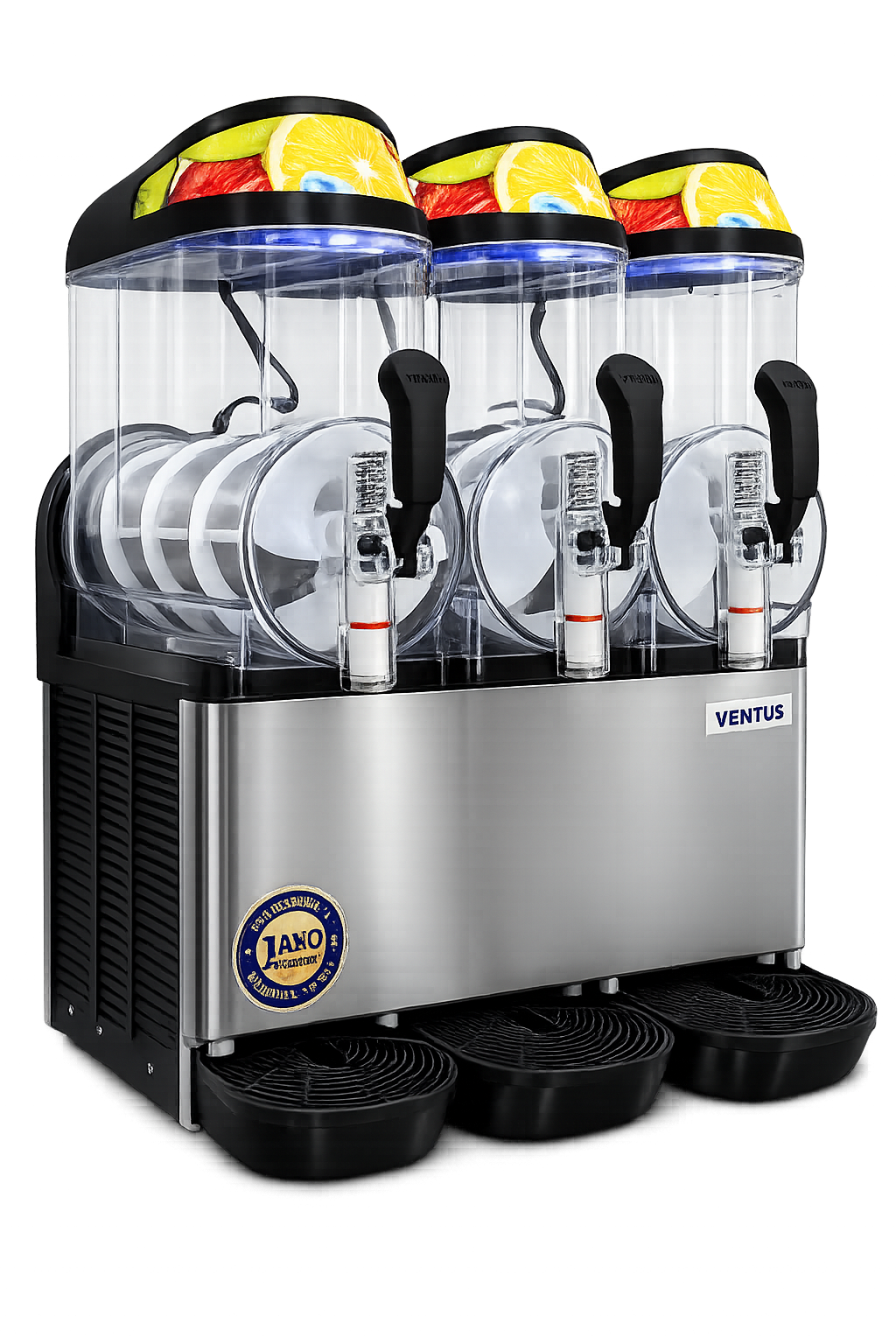 Maquina cremoladera VENTUS 3 vasos c/ cenefa 12 x 3 Lts VG-123 Ficha técnica