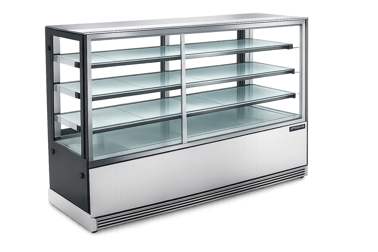EXHIBIDORA KARLITA CUADRADA 1.5 METROS 3 REPISAS