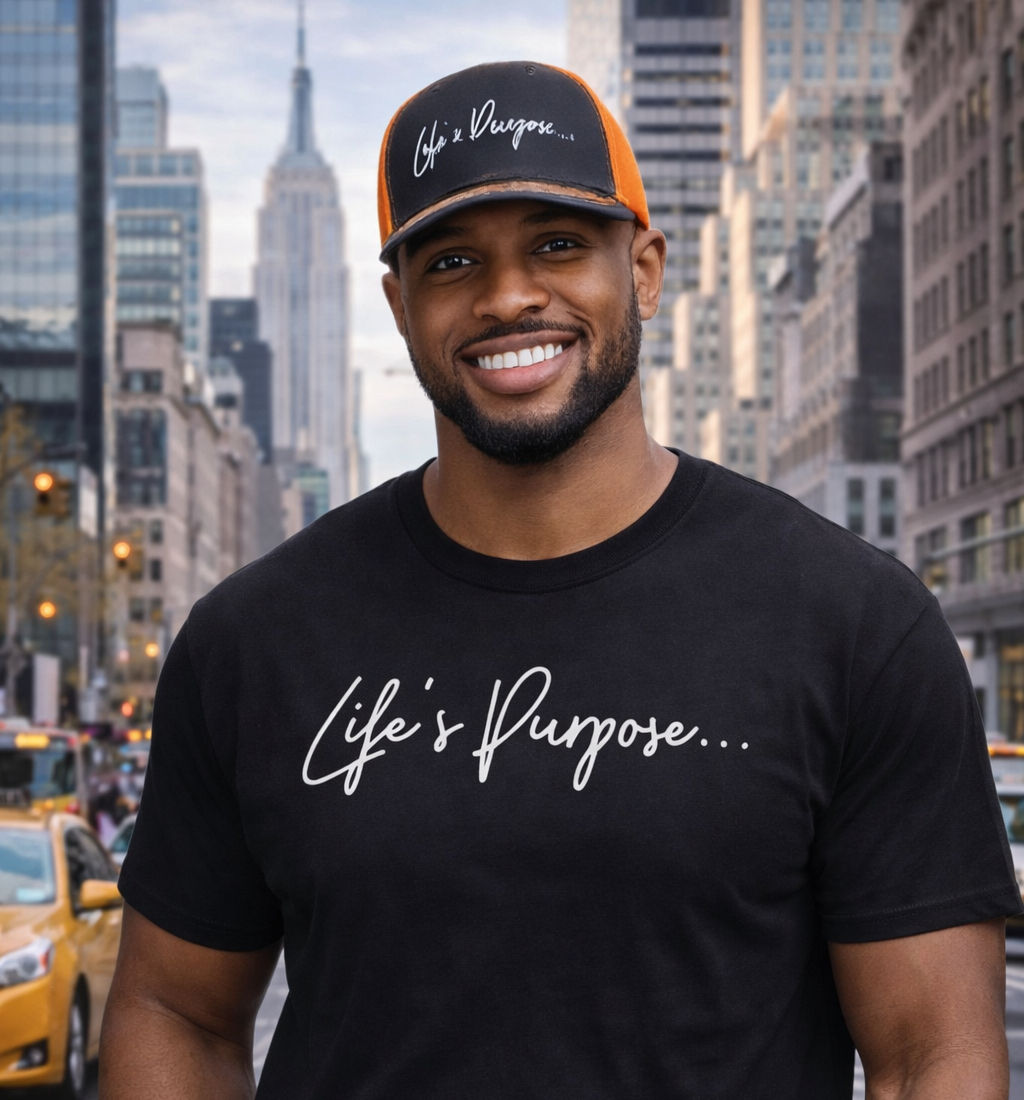 Black & Orange T-shirt hat set