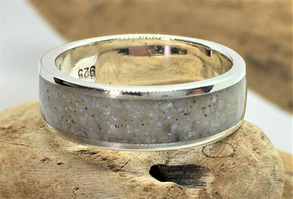 Thumbnail: Silver Pearl Ring - Crushed Freshwater Pearls - 925 Solid Sterling Silver.