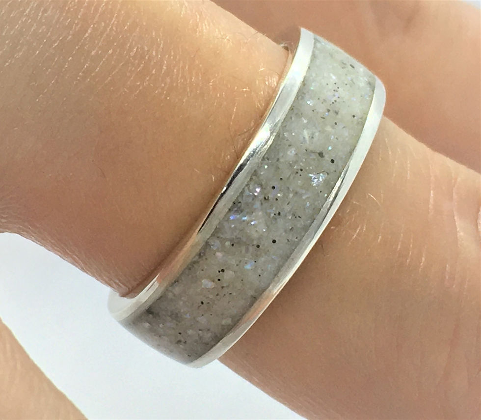 Thumbnail: Silver Pearl Ring - Crushed Freshwater Pearls - 925 Solid Sterling Silver.