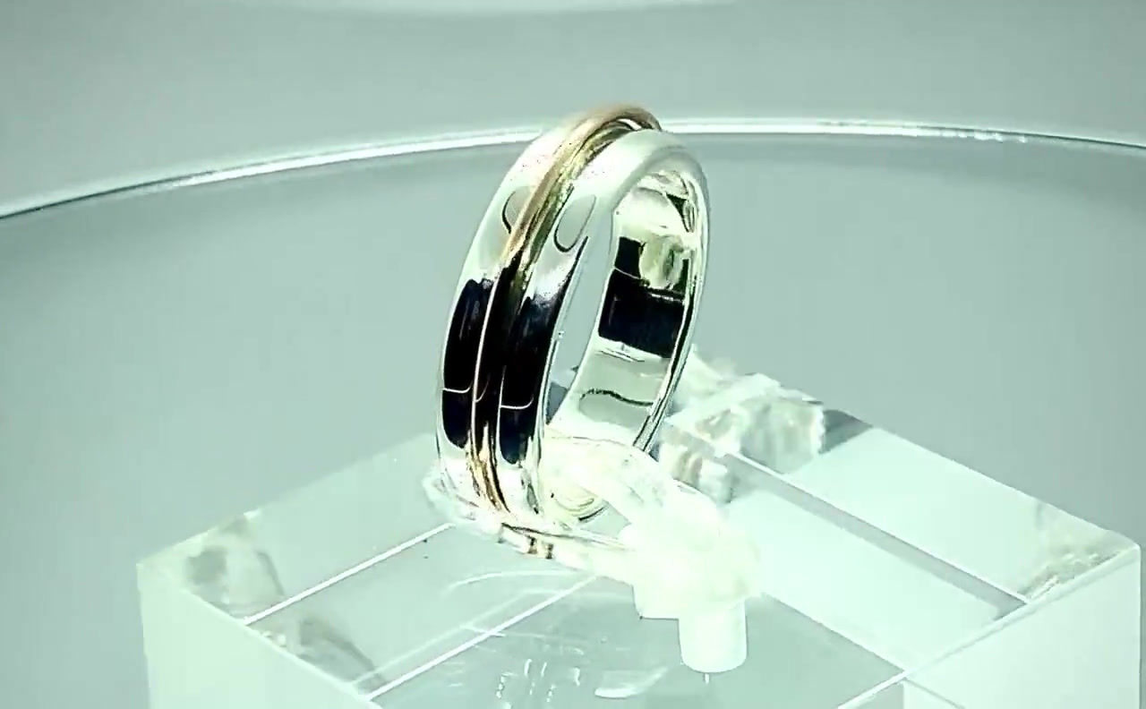 9ct Rose Gold and 925 Solid Sterling Silver Ring - Bespoke - Engraved Ring.