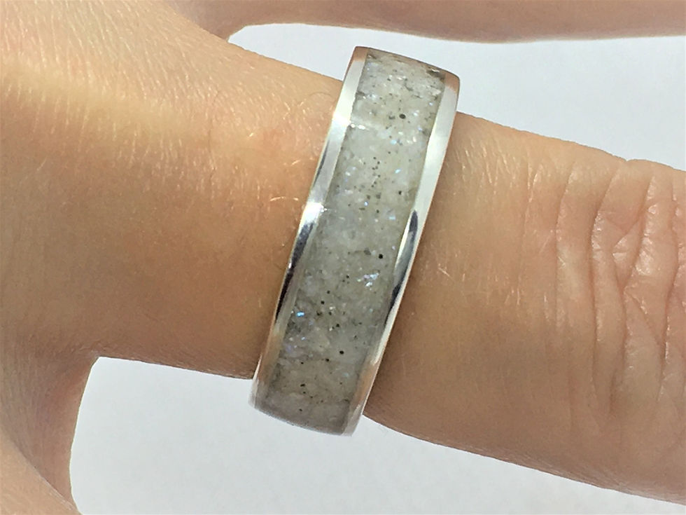 Thumbnail: Silver Pearl Ring - Crushed Freshwater Pearls - 925 Solid Sterling Silver.