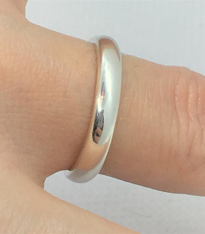 Thumbnail: Beautiful Solid 925 Sterling Silver Milan D Shaped Engagement - Wedding Ring