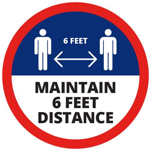 Series 1 Maintain 6 Feet Distance Floor GraphicCircle 17" ABC