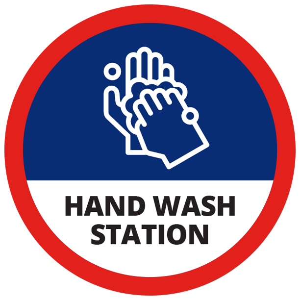 Series 1: Hand Washing Station - Floor Graphic-Circle 17"