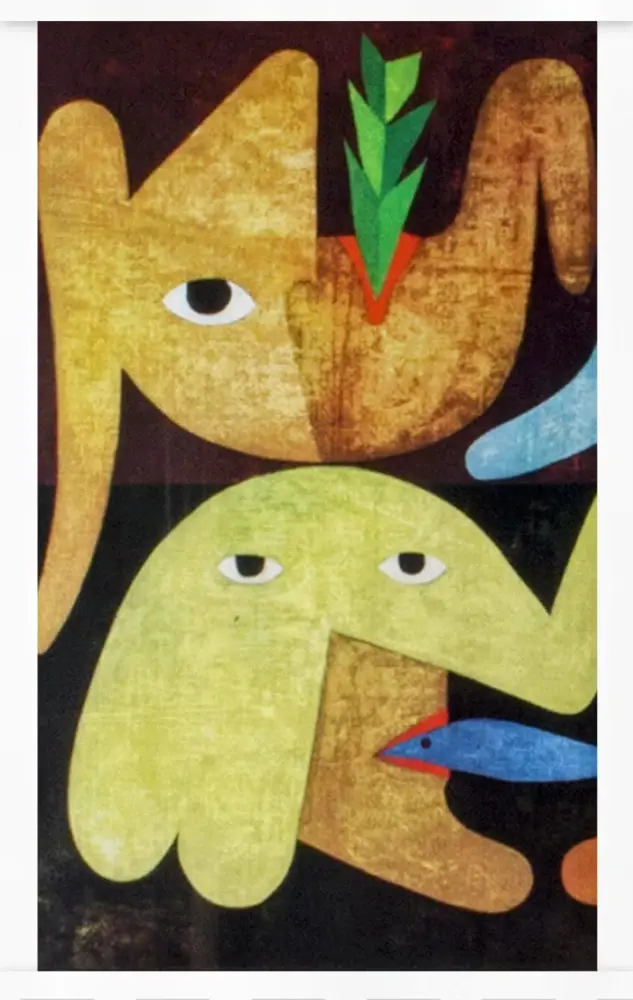 Miniatură: Victor Brauner – Compoziție cu personaje suprarealiste, afiș 1972