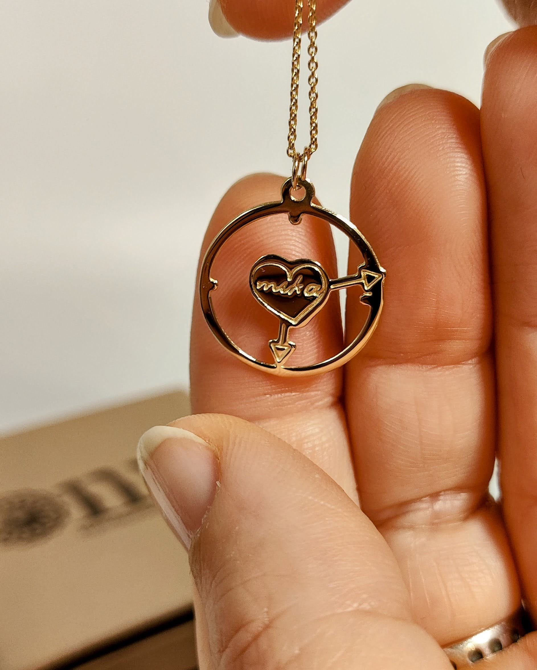 תליון שעת הלידה - זהב 14 קאראט