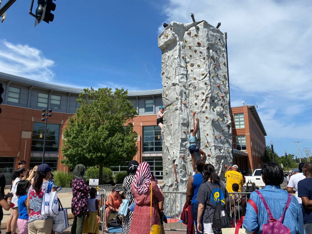 Rock climbing at August Moon Festival