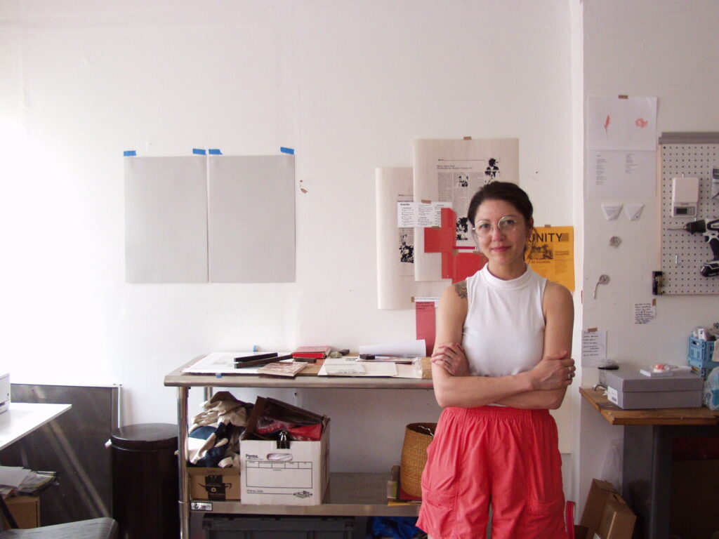 Artist Maggie Wong at her studio in the South End in Boston; Photo by Adam Smith.