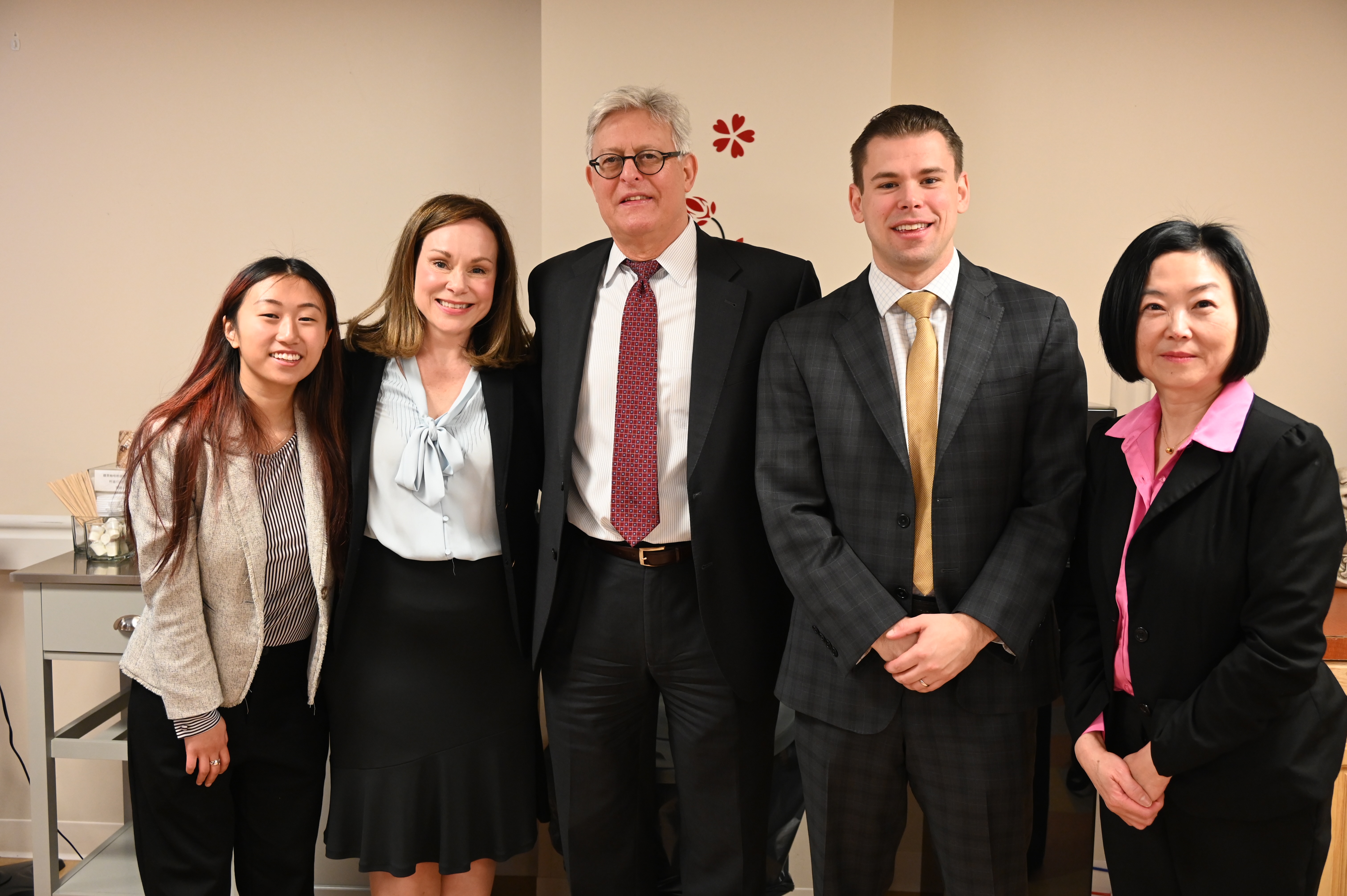 (L-R) Kristin Chiu, Julia Hogan, Peter Pelloti, Joe Markey, and Megan Cheung