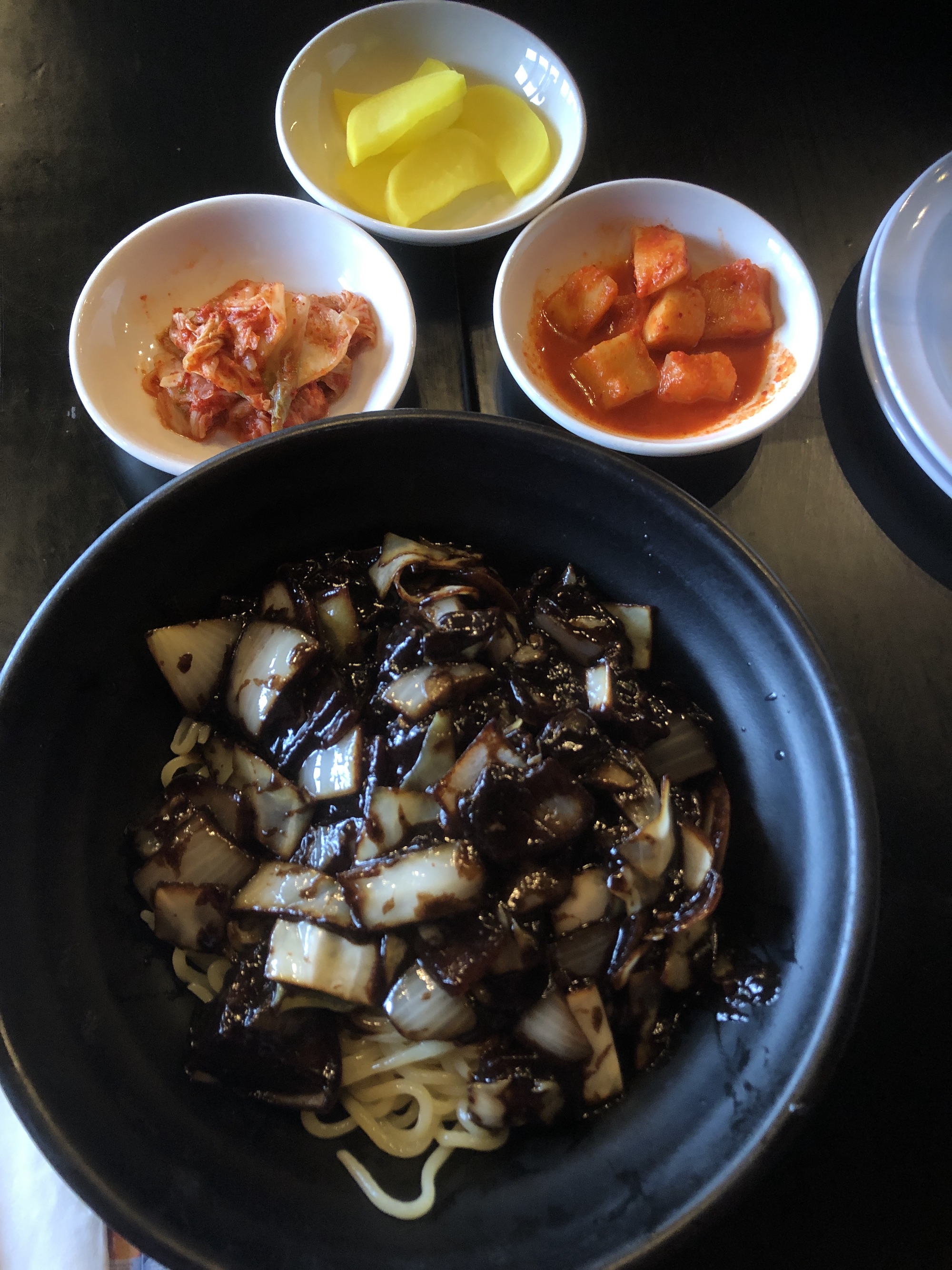 Jajungmyun with banchan