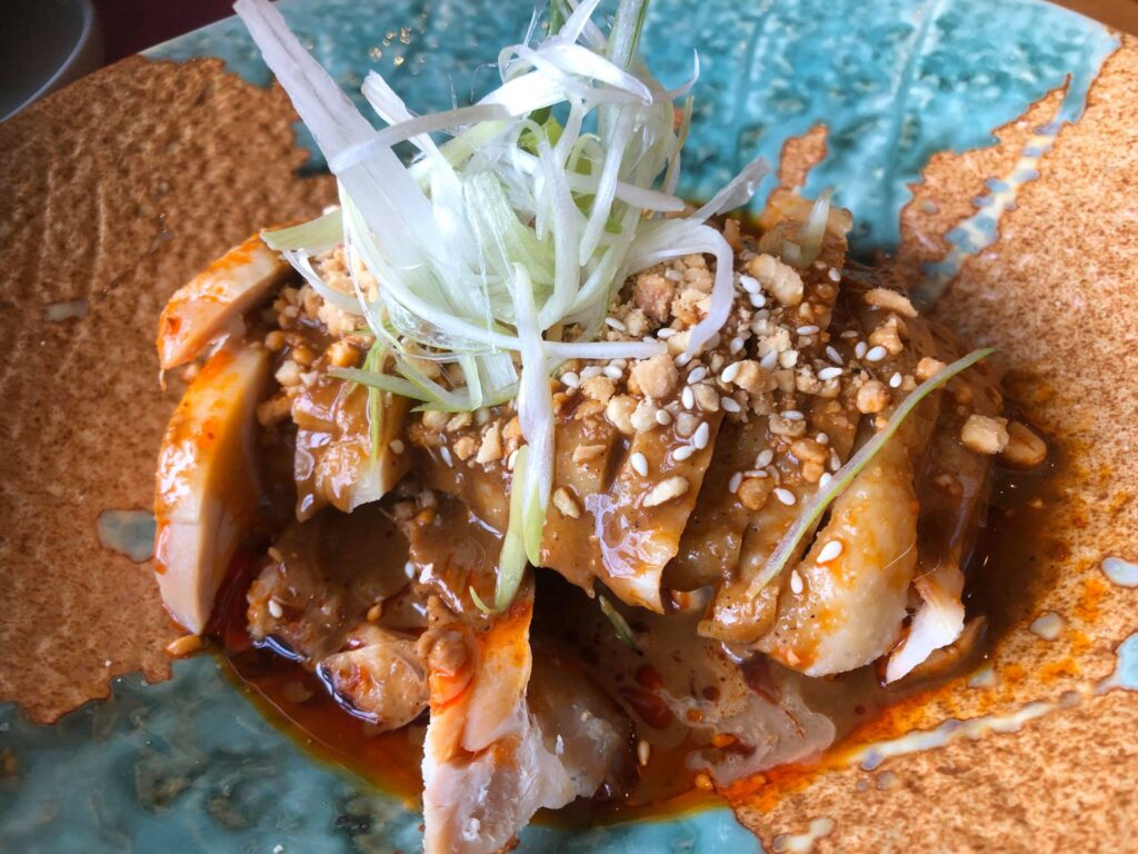 Bang bang chicken at Noah's Kitchen in Brookline Village