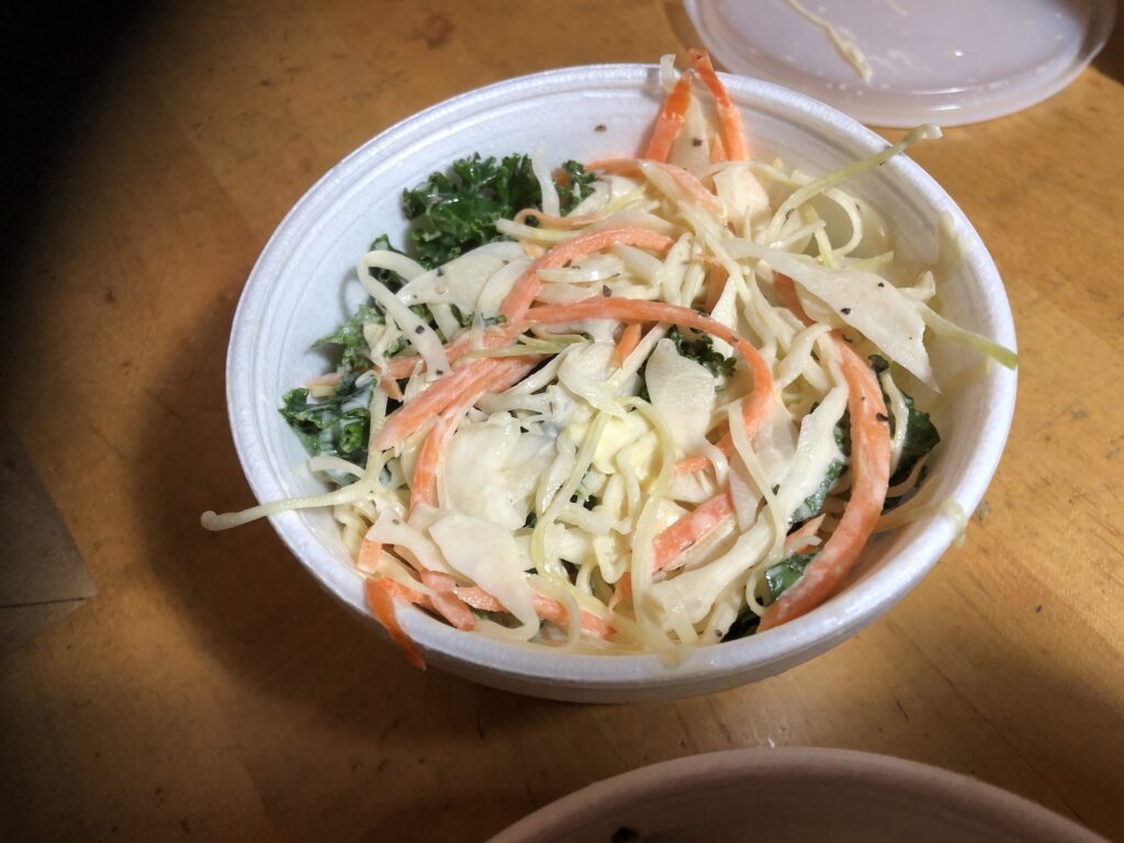 Kale slaw at Underdog Hot Chicken