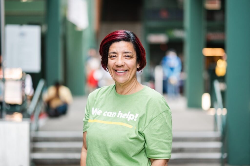 Navigators from community organizations assisted local residents with enrolling in affordable health coverage at “Tu Salud” Fair held in Fenway Park