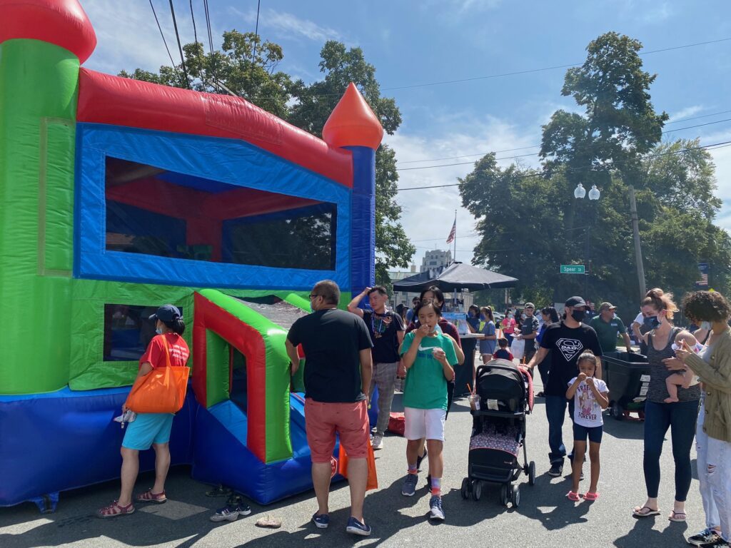Bouncy castle at August Moon Festival