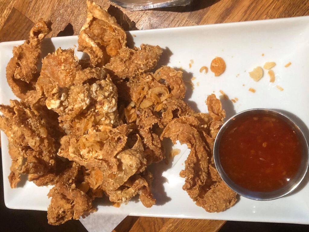 Fried chicken skin. (Photo courtesy of Anna Ing.)