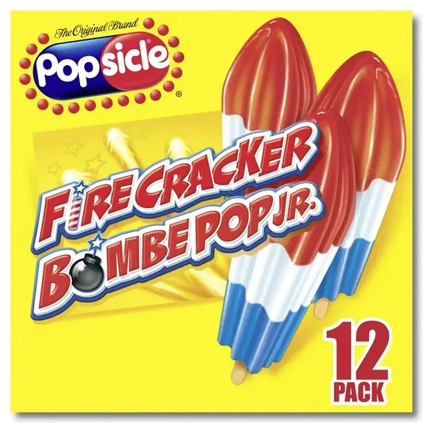 Miniature : Popsicle Firecracker Cerise, Citron, Framboise Bleue Barres Glacées 50 ml