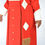 Thumbnail: Ladies Cassock with brocade trim and cincture belt. Tippet Pleats.