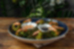 Tempura Verde de Gambas, Rúcula Frita, Salsas Akishizo y Ponzu