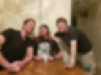Three friends at table