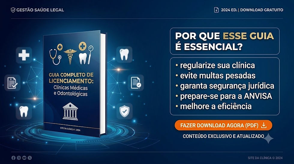 Evite erros na abertura da sua clínica. Baixe o e-book gratuito.