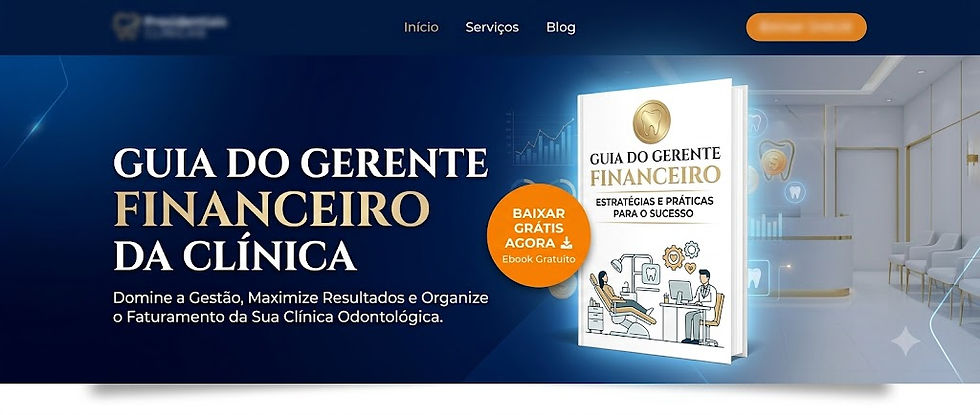 O papel do gerente financeiro em clínicas. Ebook gratuito
