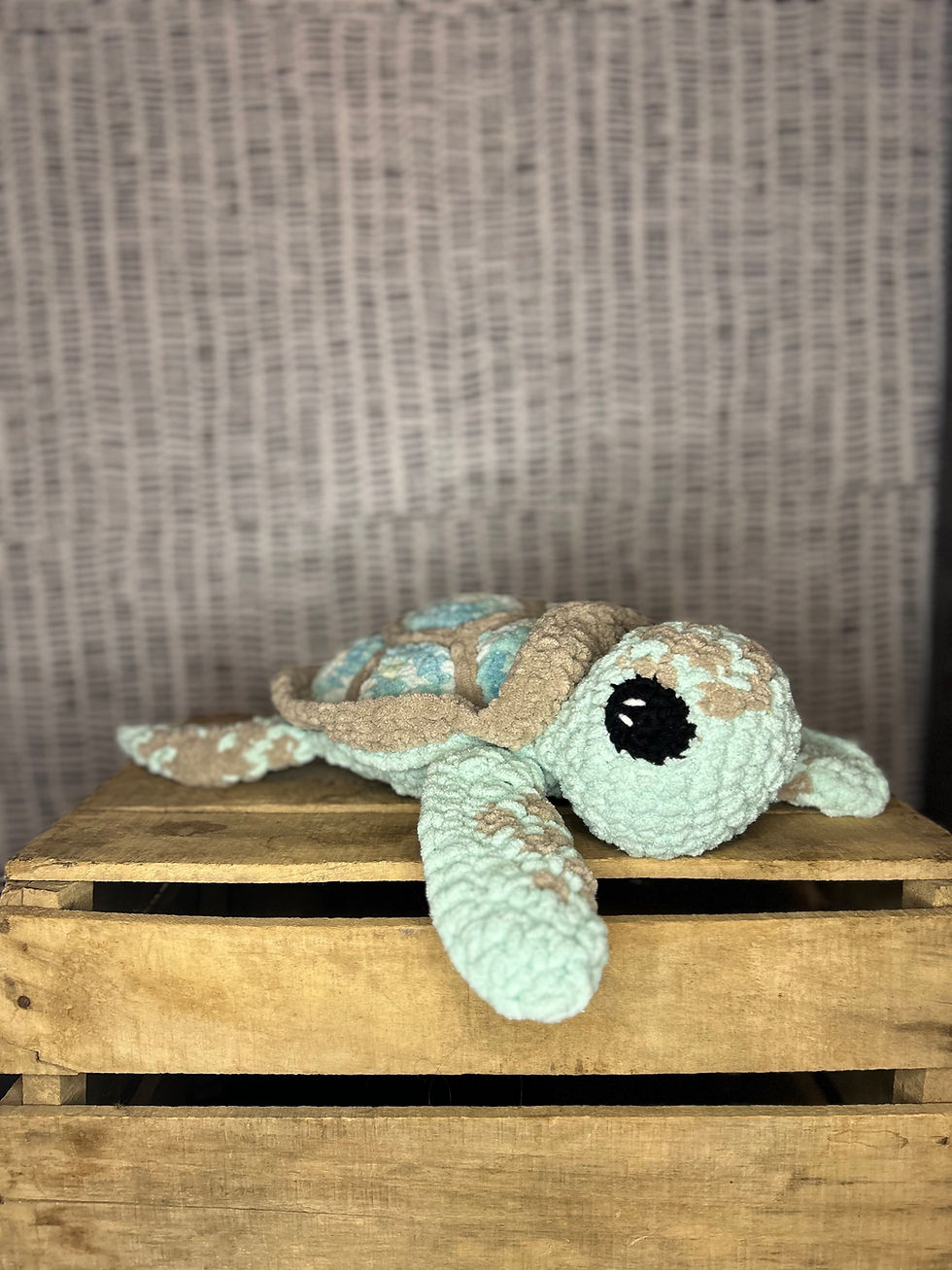 Jumbo Sea Turtle Plush (Glitter Yarn)
