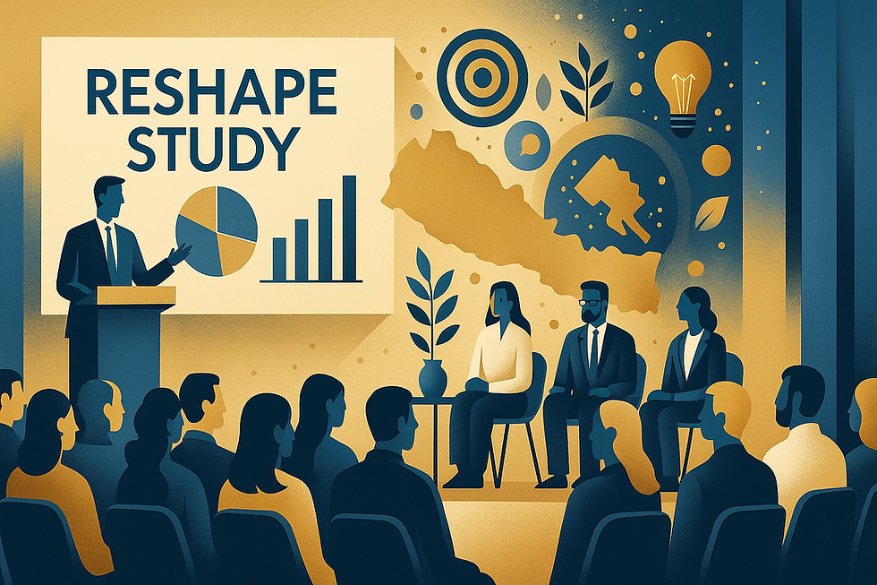 Featured graphical image for the RESHAPE event in Nepal.