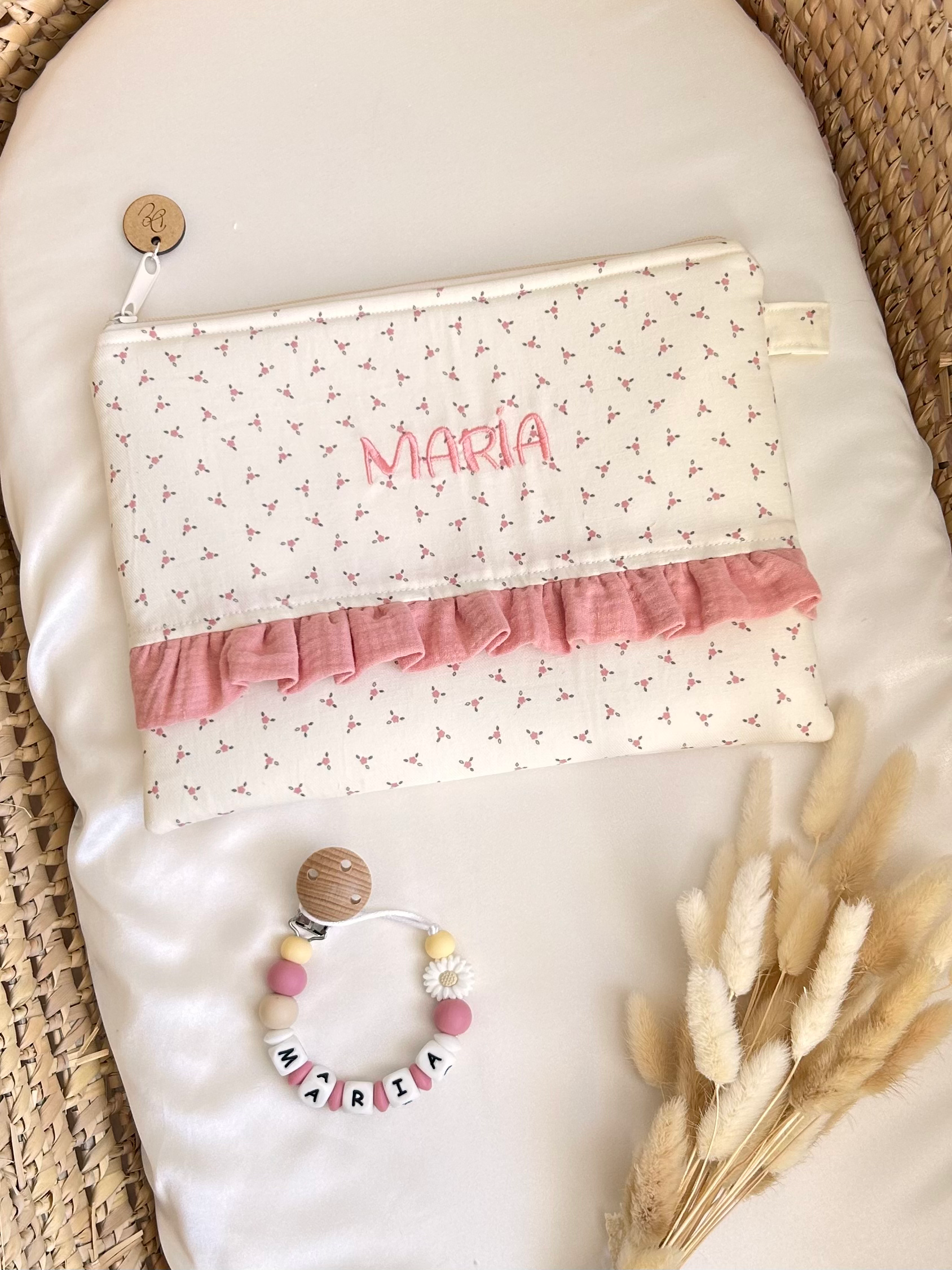 Neceser volantes impermeable Vainilla