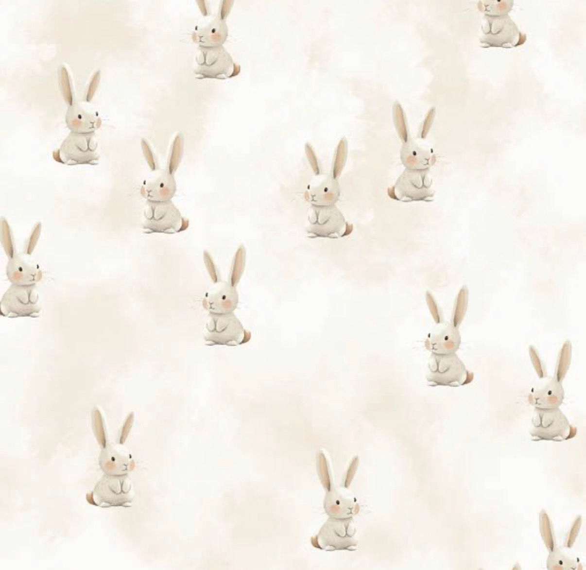 Lona poliéster impermeable Conejitos pastel 14€/m