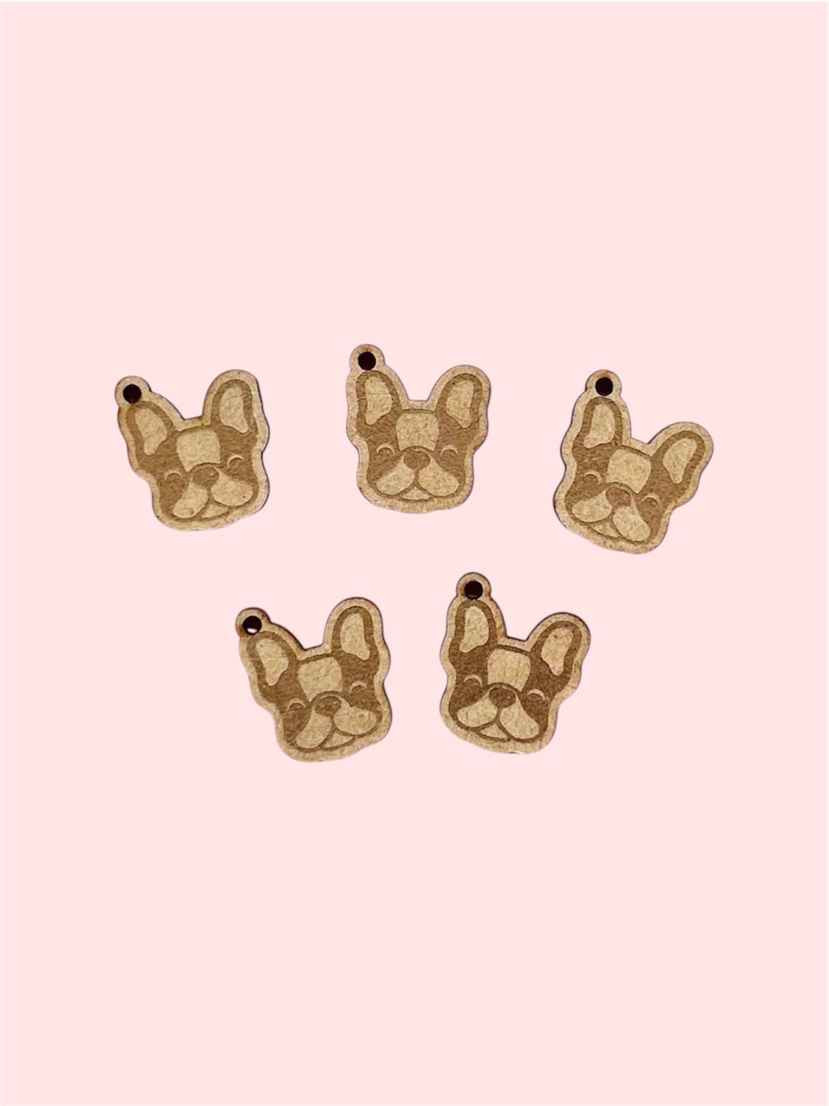 Tirador para cremalleras adorno Frenchie pack 5 unidades (25mm)