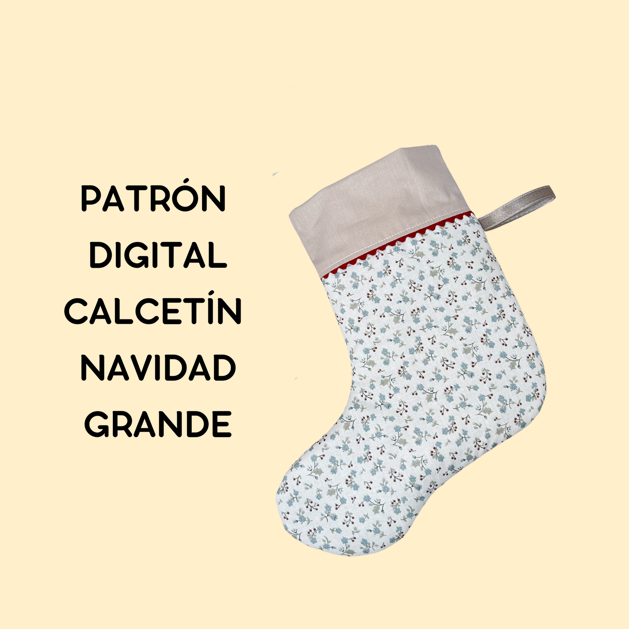 Patrón calcetín de Navidad Grande