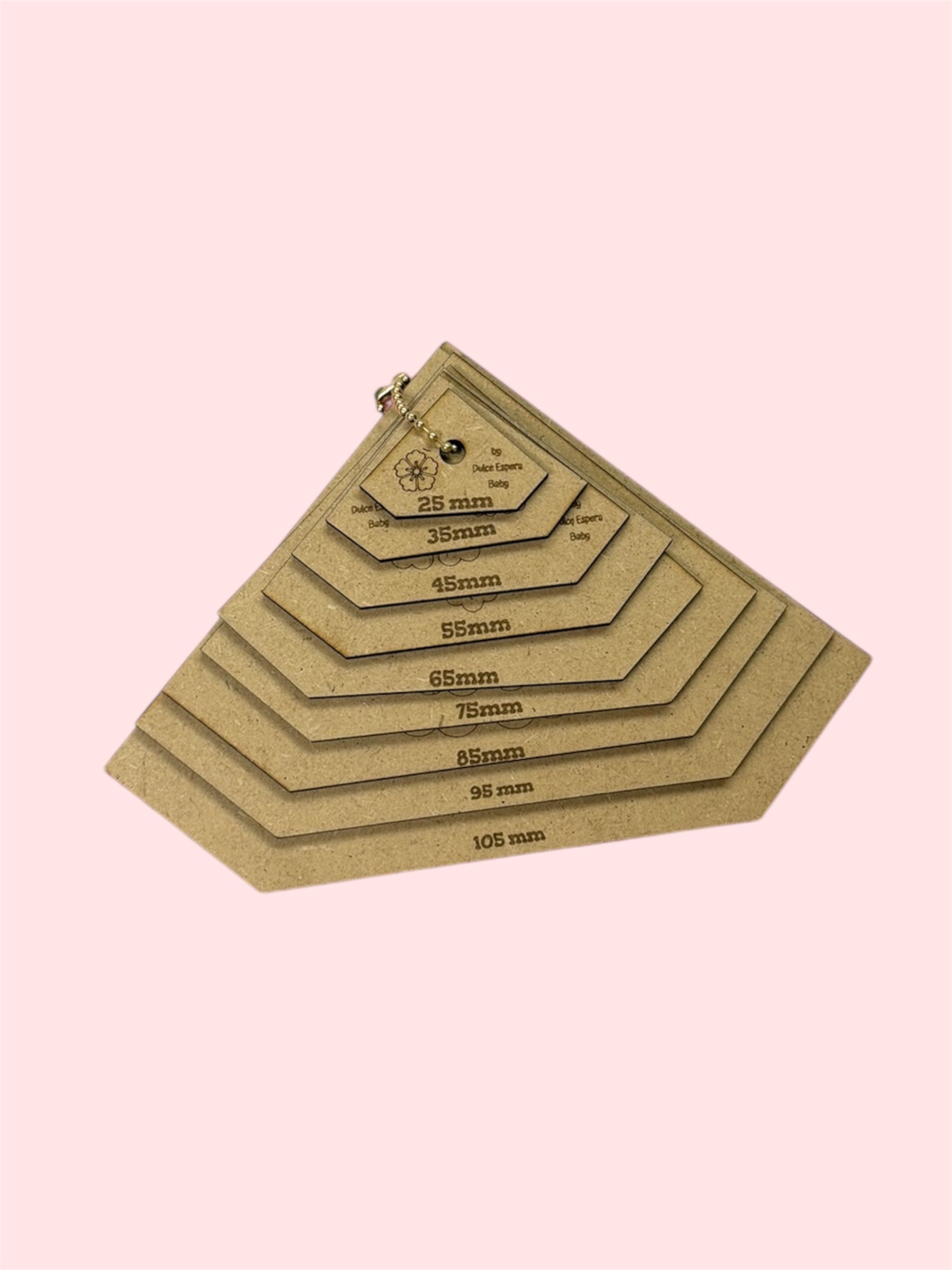 Guía para cantos en INGLETE MEDIOS (2,5 cm a 10,5 cm)