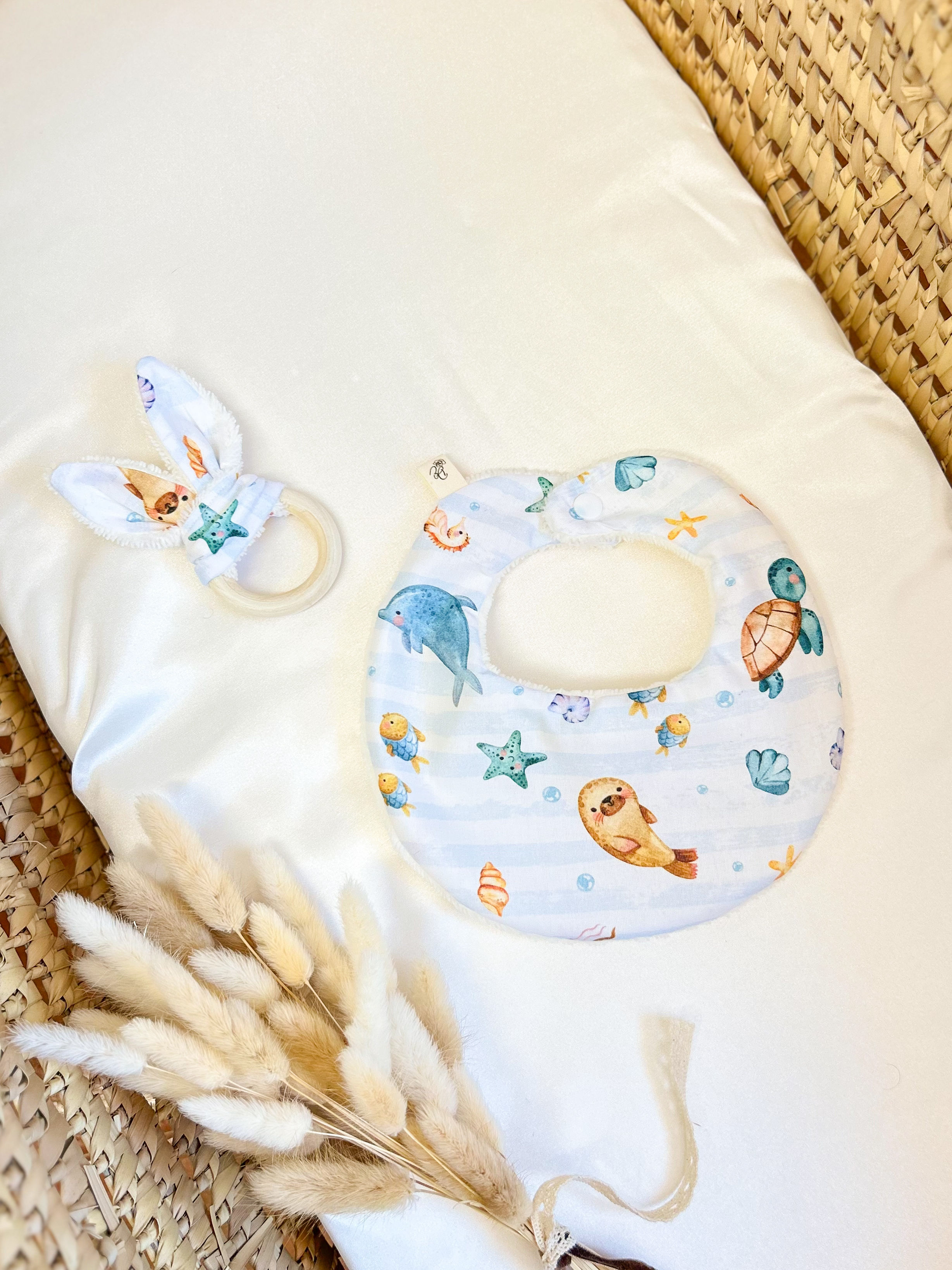 Babero Animales marinos (0-6 meses)