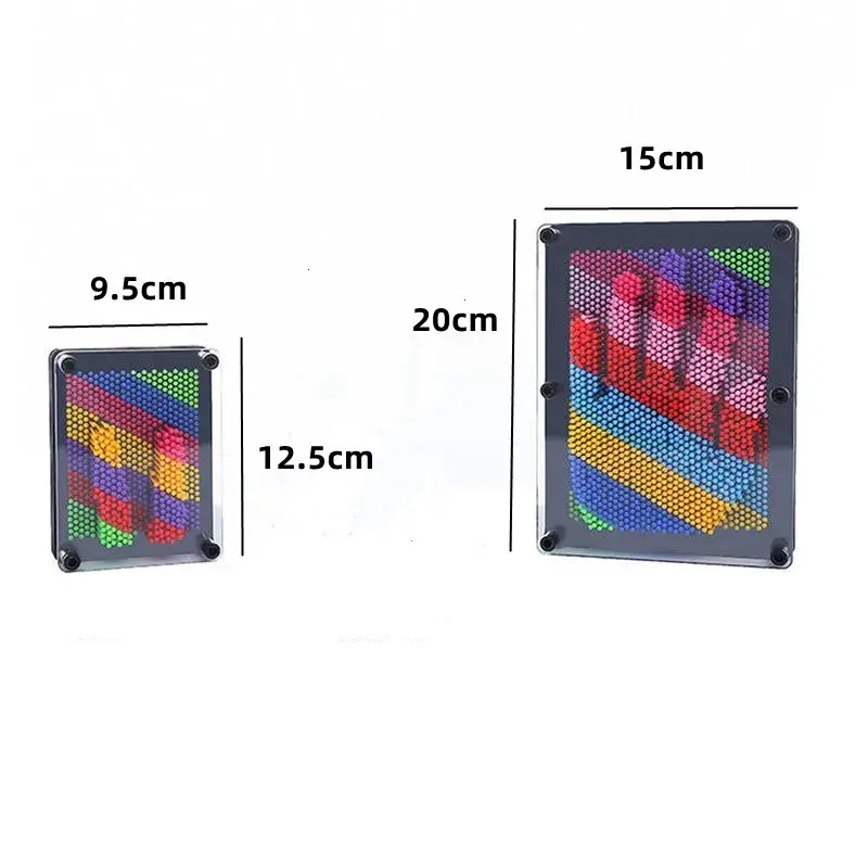 Thumbnail: Colorful hand-shaped pin art, 15cm x 20cm and 9.5cm x 12.5cm sizes