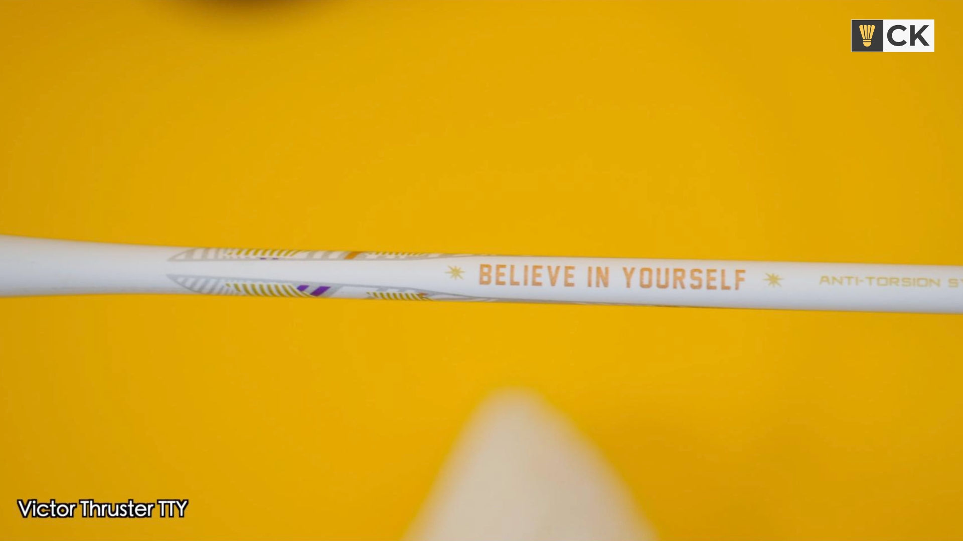 Victor Thruster TTY Badminton Racket Slogan
