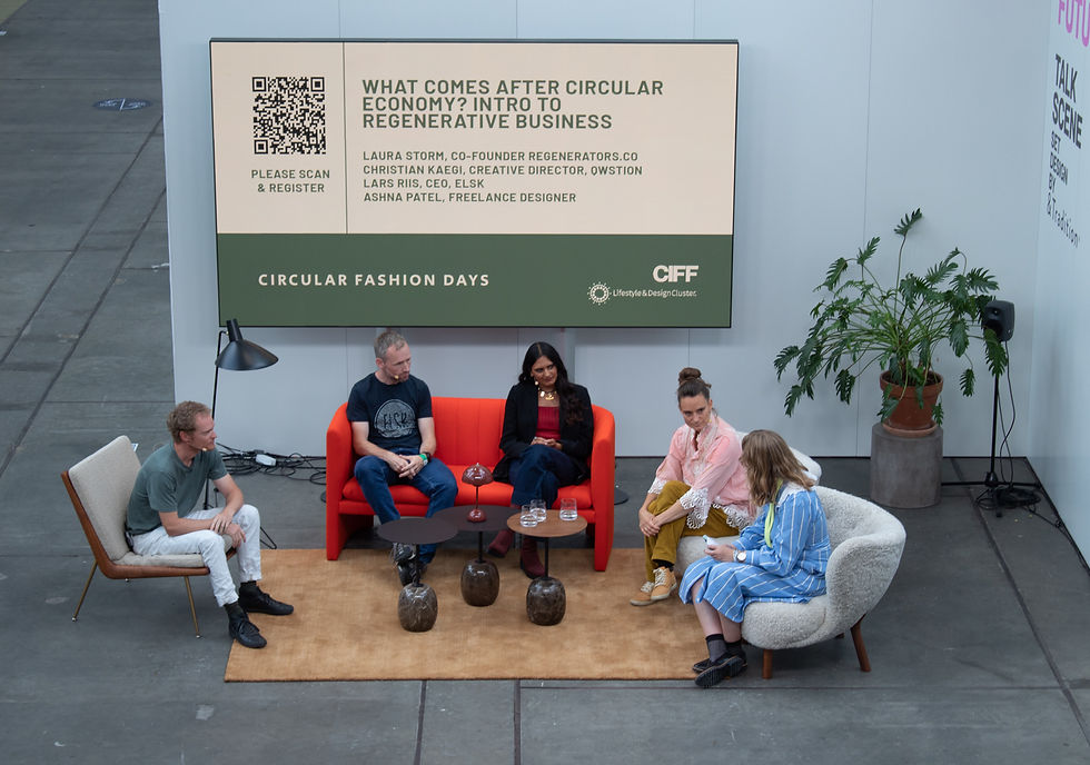 Photo by Mia Petersen, Panel at CIFF on circular economy for Circular Fashion Days