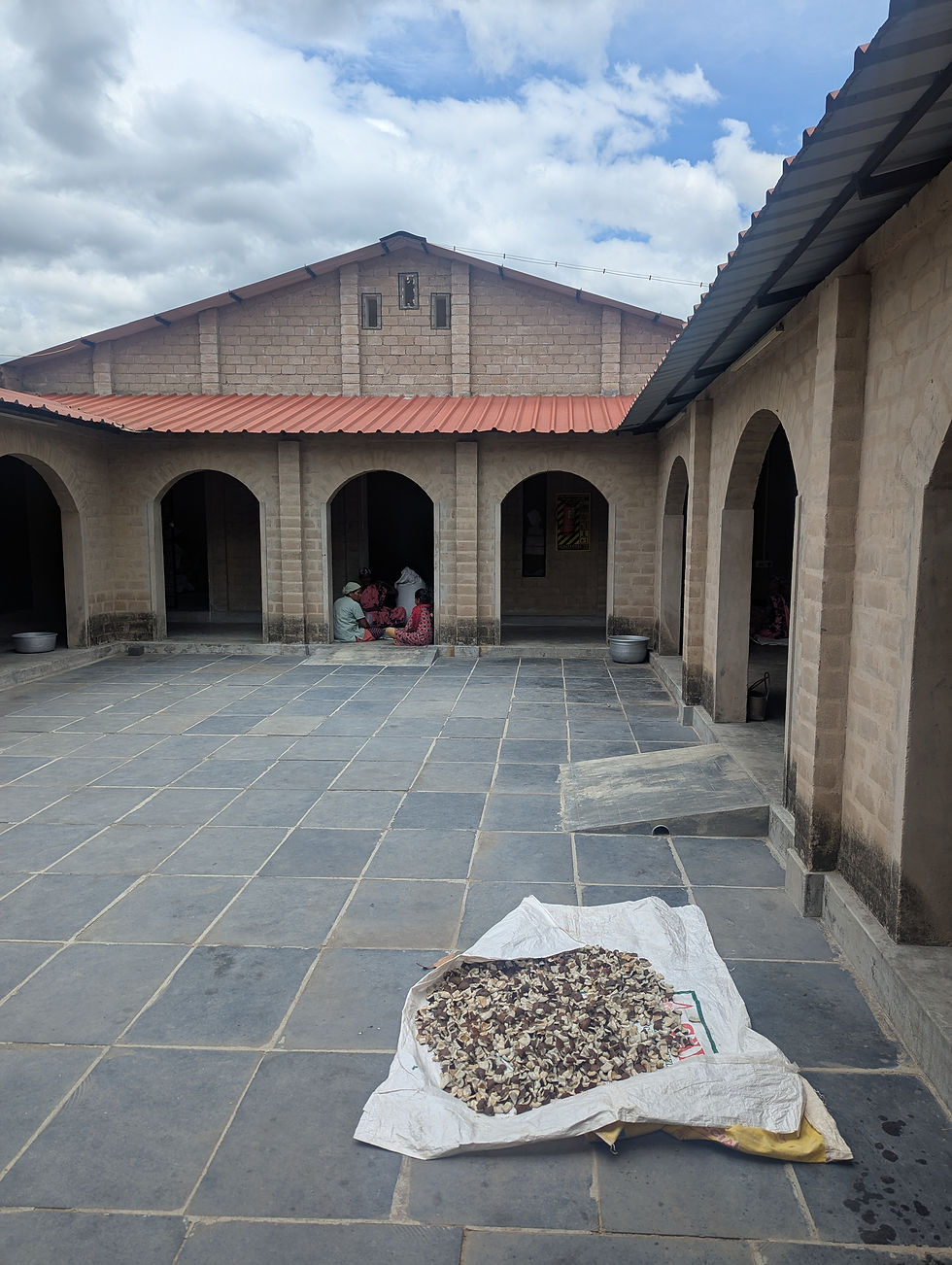 Drying and working courtyard and shaded verandahs in the SOFA building