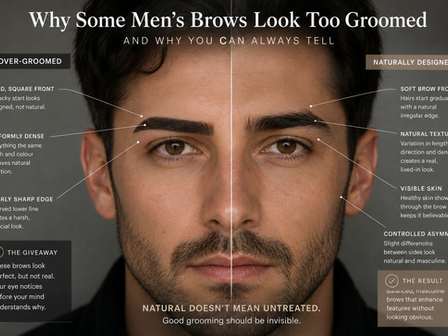 Why Some Men’s Brows Look Too Groomed (And Why You Can Always Tell)
