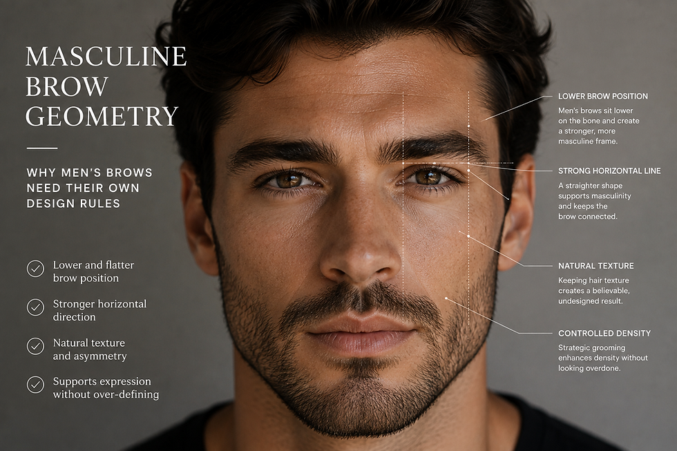 Masculine Brow Geometry: Why Men’s Brows Need Their Own Design Rules