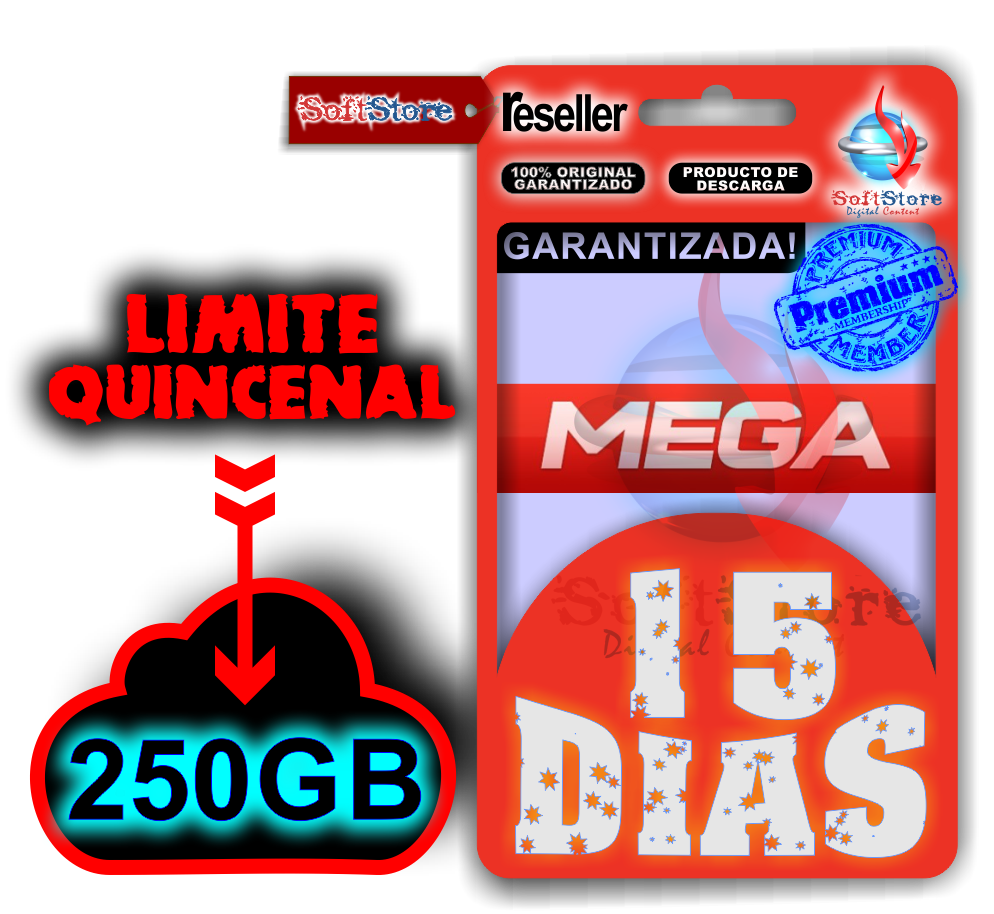 Cuenta Premium Mega, 15 días (250gb)