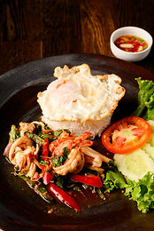 Steamed rice with stir fried red basil (Shrimps).jpg