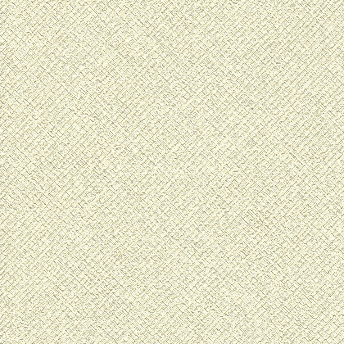 Beige wallcovering with a criss-cross woven texture.