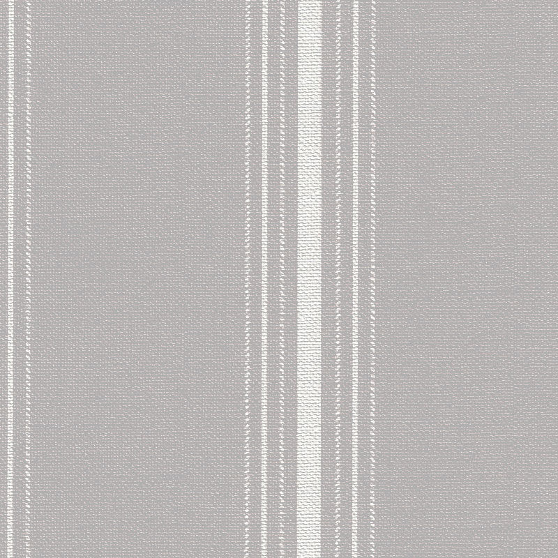 A grey vertical pinstripe wallcovering.
