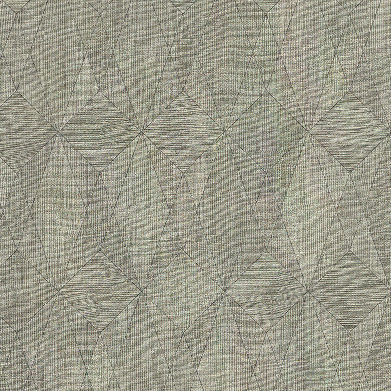 Taupe textured wallcovering with subtle geometric lines.