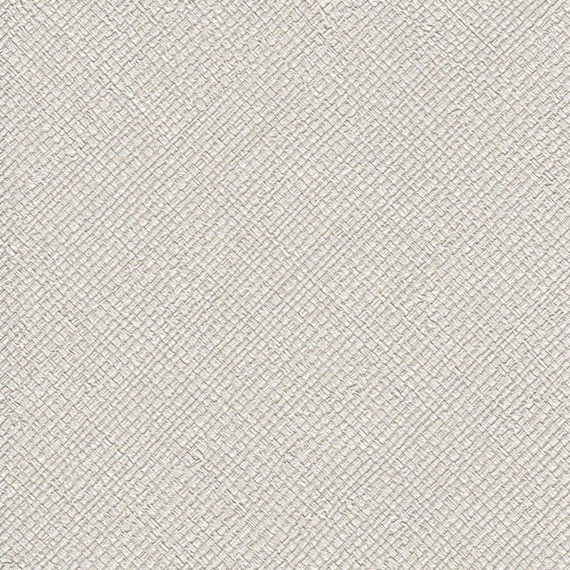 Grey wallcovering with a criss-cross woven texture.