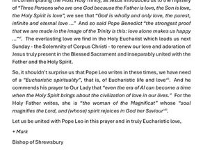 Pastoral letter 31st May