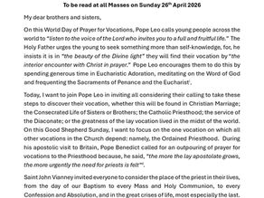 Pastoral Letter 26/04/26